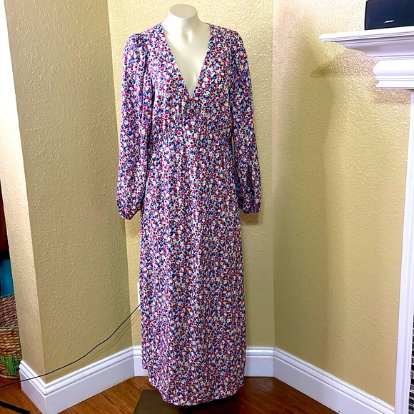 H&M balloon sleeves floral dress - Picture 1 of 6